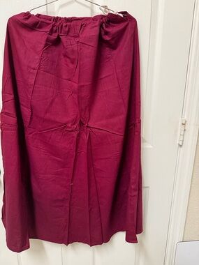 Brand New Women’s Midi Skirt in Deep Berry maroon color saree skirt inner L size
